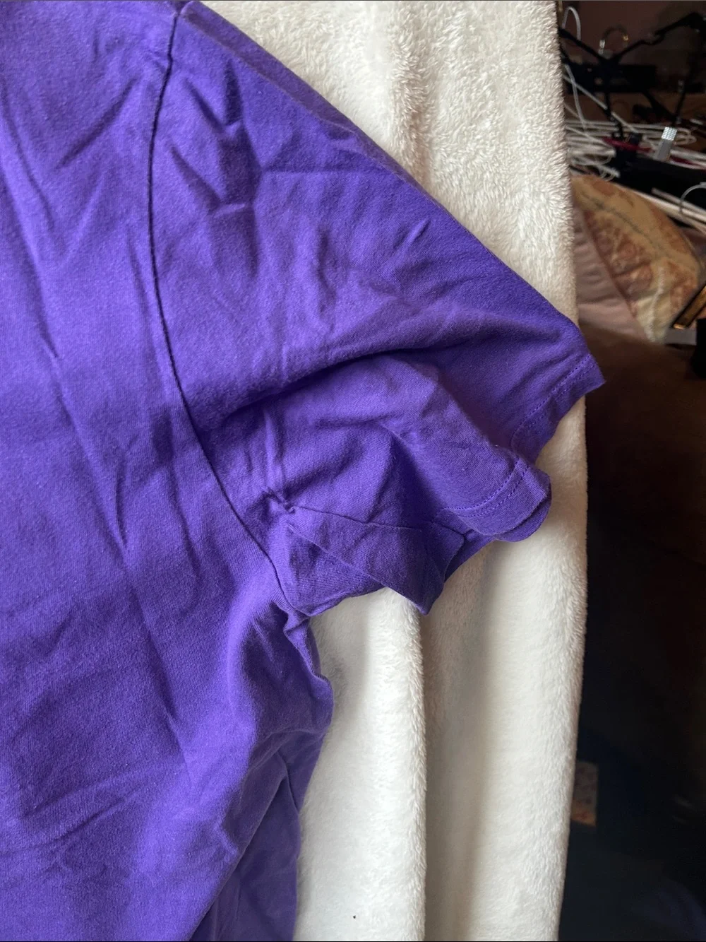 Nike Purple Short-Sleeve Crewneck Tee with White Swoosh